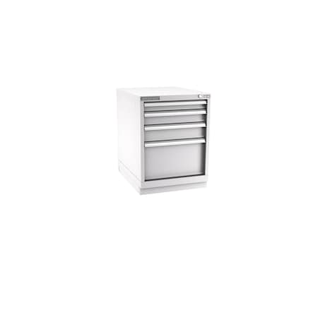 Champion Tool Storage Modular Drawer Cabinet, 4 Drawer, Light Gray, Steel, 22 in W x 28-1/2 in D x 30 in H N12000402ILCFTB-LG